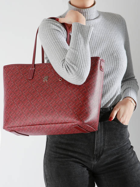 Sac Porté épaule Th Monoplay Polyurethane Tommy hilfiger Rouge th monoplay AW16441 vue secondaire 1