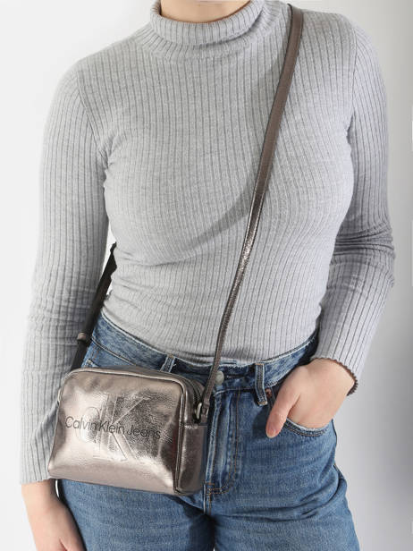 Shoulder Bag Sculpted Calvin klein jeans Silver sculpted K612731 other view 1