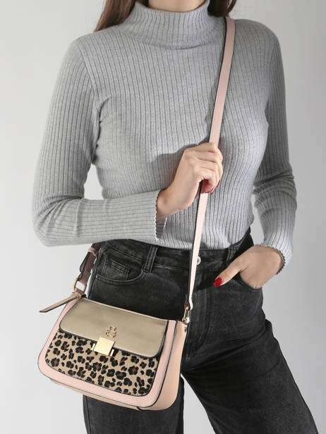 Shoulder Bag Leopard Lulu castagnette Pink leopard TWIGGY other view 1