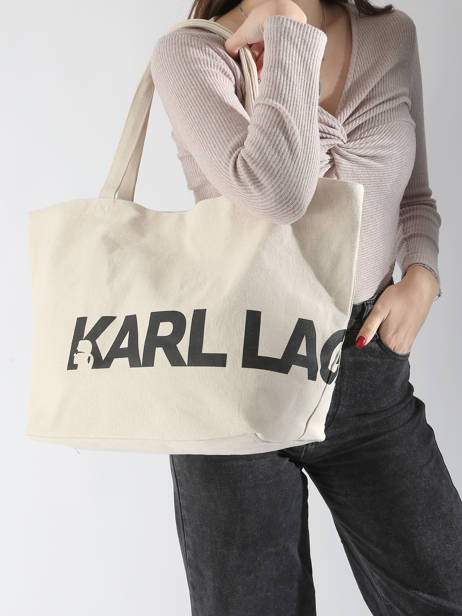 Shopping Bag K Essential Cotton Karl lagerfeld Beige k essential 246W3886 other view 1