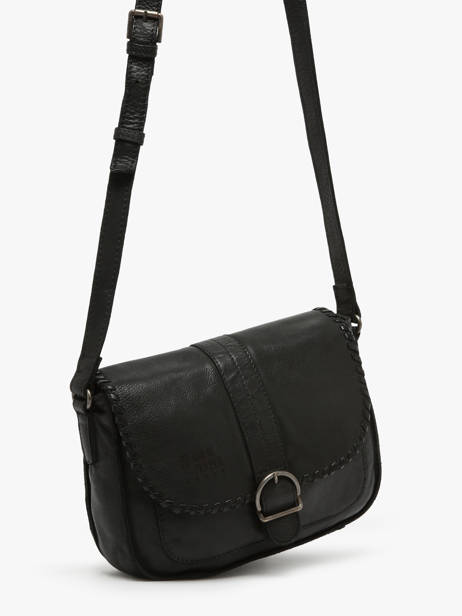 Sac Bandoulière Utility Cuir Basilic pepper Noir utility BUTI09 vue secondaire 2