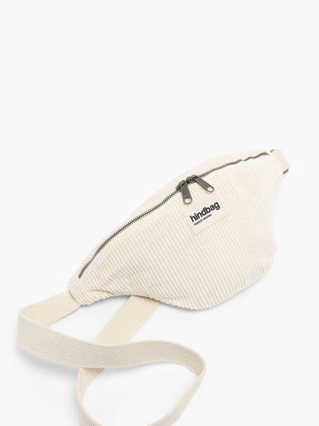 Sac Banane Hindbag Blanc velours V vue secondaire 2