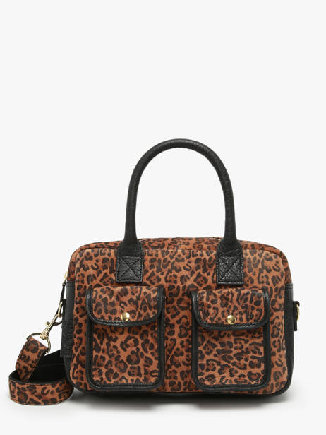 Sac Bandoulière Leopard Paul marius Marron leopard DANDSLEO