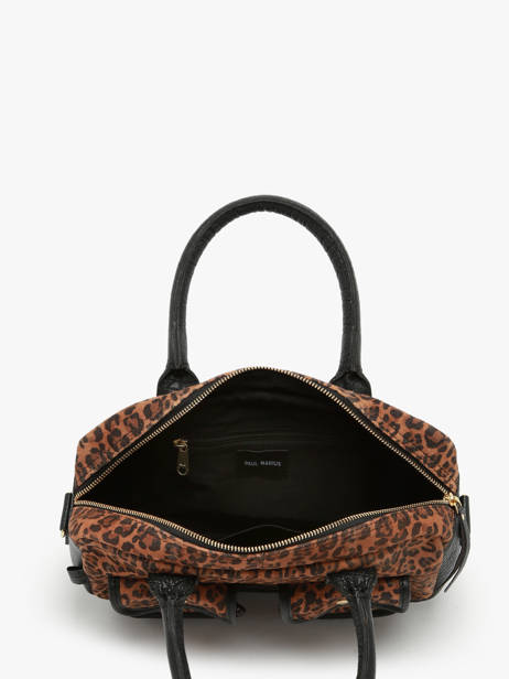 Sac Bandoulière Leopard Paul marius Marron leopard DANDSLEO vue secondaire 2