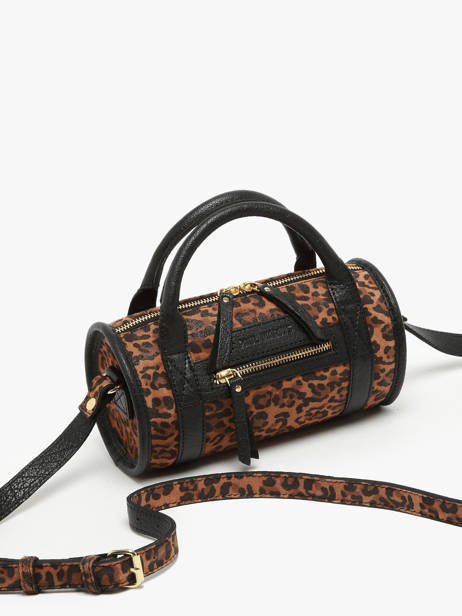 Sac Bandoulière Leopard Paul marius Marron leopard CHARILEO vue secondaire 2