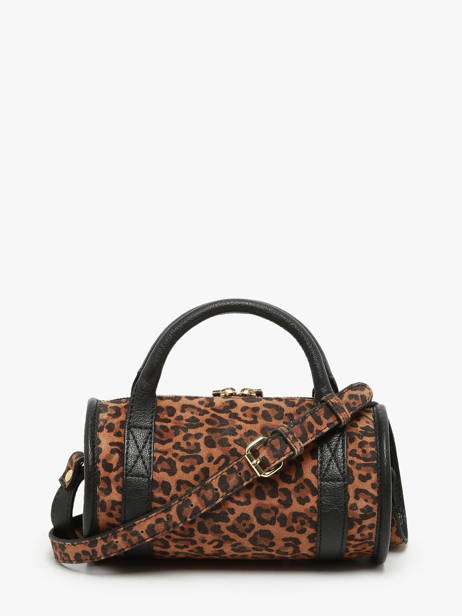 Sac Bandoulière Leopard Paul marius Marron leopard CHARILEO vue secondaire 4