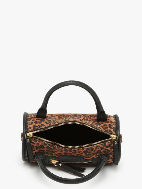 Sac Bandoulière Leopard Paul marius Marron leopard CHARILEO vue secondaire 3