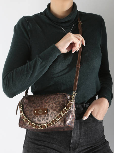 Sac Bandoulière Sl2 Leopard Mila louise Marron sl2 leopard 23673SL2 vue secondaire 1