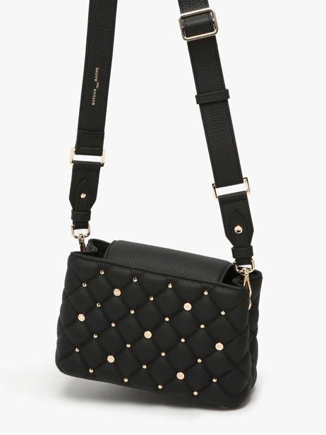 Sac Bandoulière Dazzling Poppy Cuir Nathan baume Noir eden 2DAZ vue secondaire 2