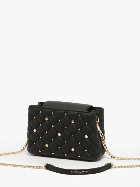 Sac Bandoulière Dazzling Poppy Cuir Nathan baume Noir eden 2DAZ vue secondaire 3