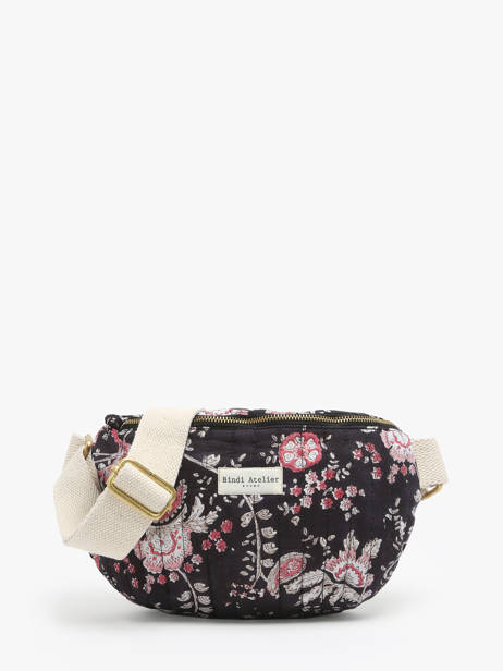 Sac Banane Bindi atelier Noir floral SBA