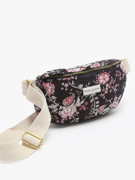 Sac Banane Bindi atelier Noir floral SBA vue secondaire 1