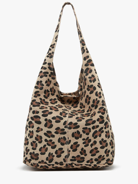Shoulder Bag Velvet Leopardo Leather Milano Beige velvet leopardo VL24062