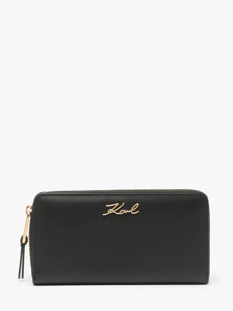 Portefeuille Cuir Karl lagerfeld Noir k signature A1W32106