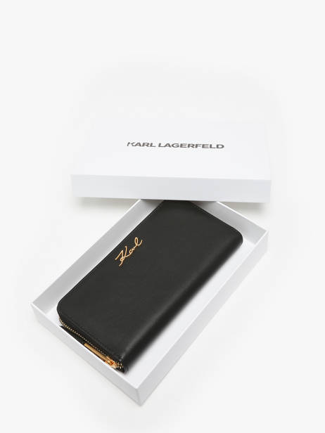 Portefeuille Cuir Karl lagerfeld Noir k signature A1W32106 vue secondaire 1