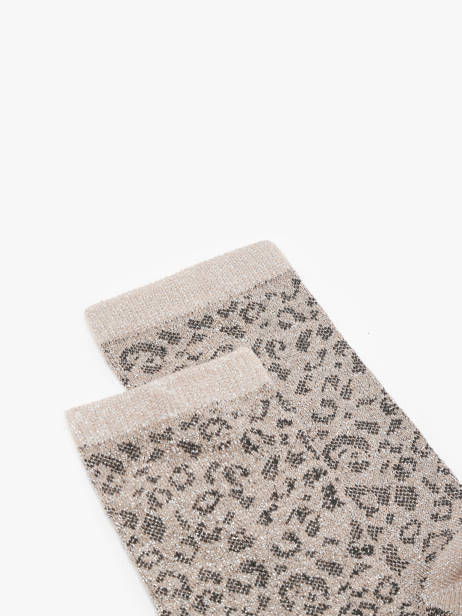 Chaussettes Pieces Beige socks women 17151109 vue secondaire 1