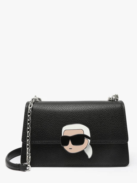 Shoulder Bag K Ikon Polyurethane Karl lagerfeld Black k ikon A1W30498