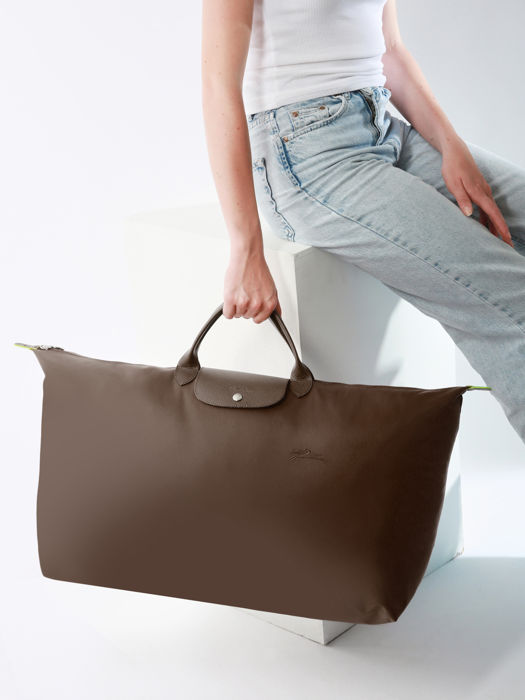 Longchamp Le pliage green Travel bag Brown