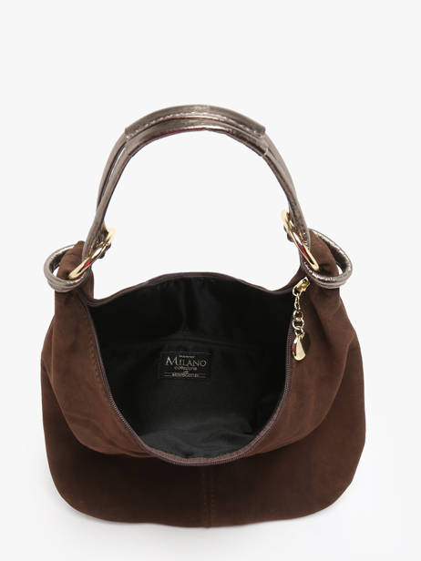 Shoulder Bag Velvet Milano Brown velvet VE24091 other view 3