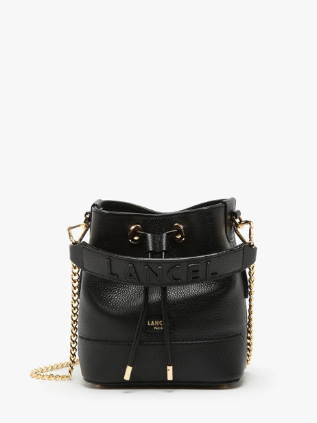 Leather Ninon Mini Bucket Bag Lancel Black ninon A11466