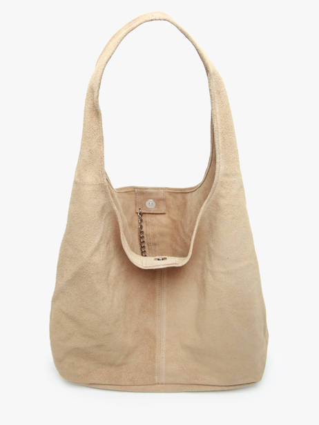 Shoulder Bag Velvet Leather Milano Beige velvet VE24062B other view 3