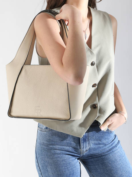 Sac Porté épaule M Foudre Cuir Etrier Beige foudre EFOD107M vue secondaire 1