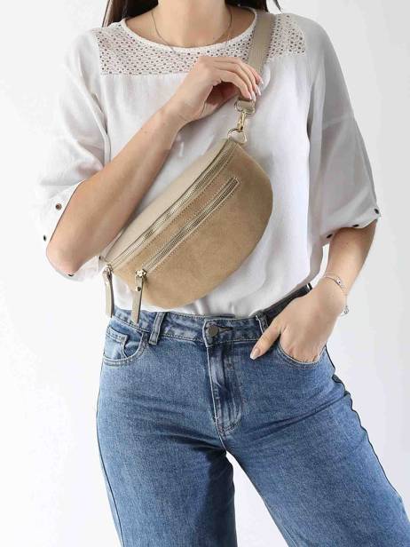 Belt Bag Milano Beige velvet caviar VC24111 other view 1