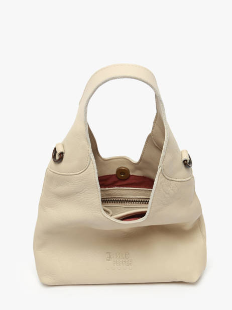 Shoulder Bag Cow Leather Basilic pepper Beige cow BCOW2S other view 3