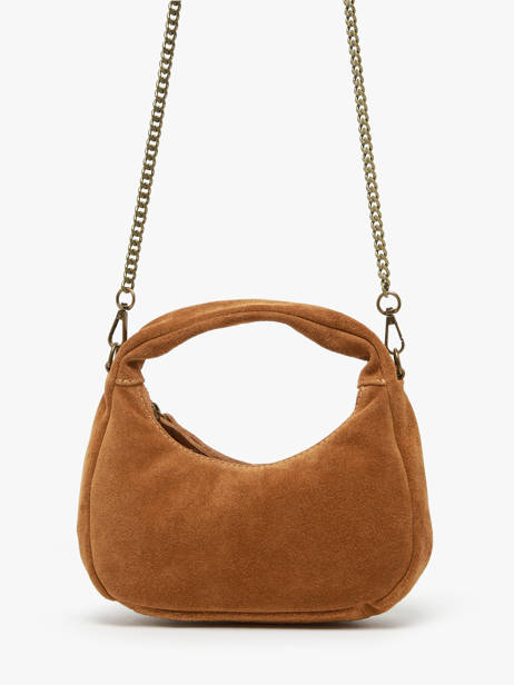 Crossbody Bag Velvet Leather Milano Brown velvet VE24113 other view 2