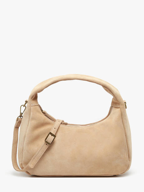 Handbag Velvet Leather Milano Beige velvet VE24114