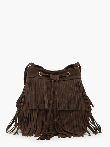 Crossbody Bag Velvet Leather Milano Brown velvet VE241116