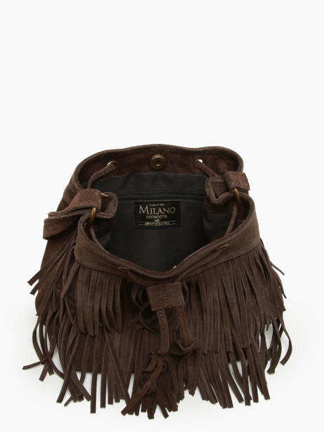 Crossbody Bag Velvet Leather Milano Brown velvet VE241116 other view 3