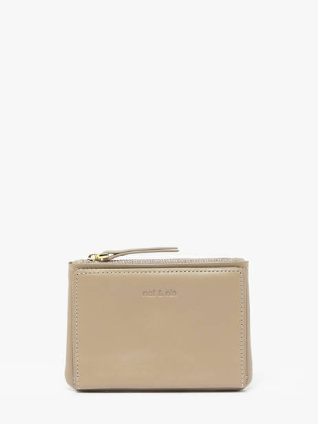 Wallet Leather Nat et nin Beige vintage SOLY