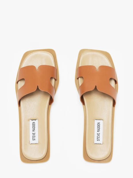 Slippers Sofia In Leather Steve madden Brown women 11003523 other view 3