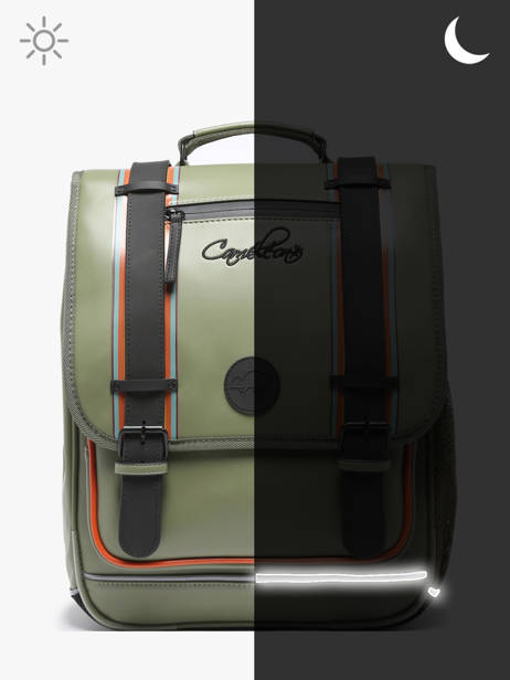 3-compartment Backpack Cameleon Green vintage north PBVWSD39 other view 7