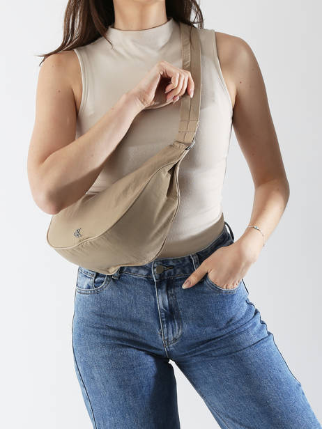 Shoulder Bag Luna Nylon Calvin klein jeans Brown luna 4K3095G other view 1
