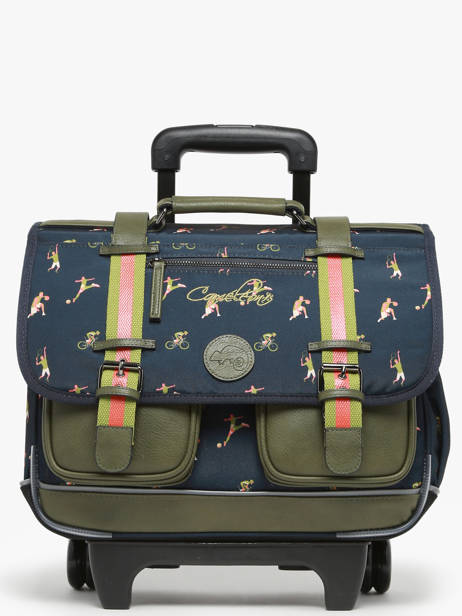 Wheeled Schoolbag 2 Compartments Cameleon Green vintage urban PBVBCR38