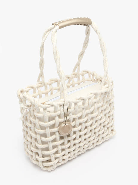Handbag Crochet Le voyage en panier Beige crochet PM853 other view 2