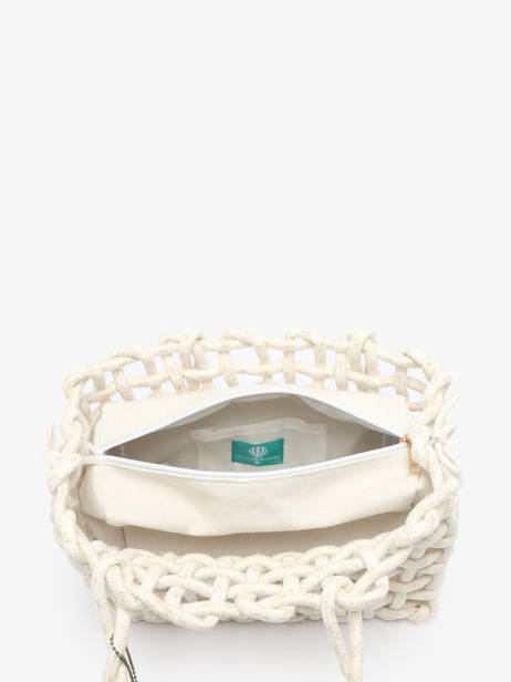 Handbag Crochet Le voyage en panier Beige crochet PM853 other view 3