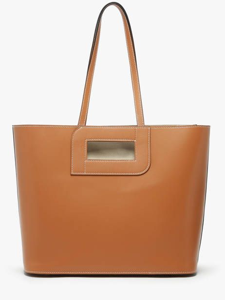 Leather Angèle Tote Bag Lancel Brown angele A13361 other view 4