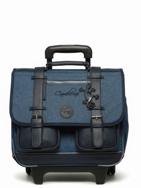 Wheeled Schoolbag 2 Compartments Cameleon Blue vintage color CR38 other view 6