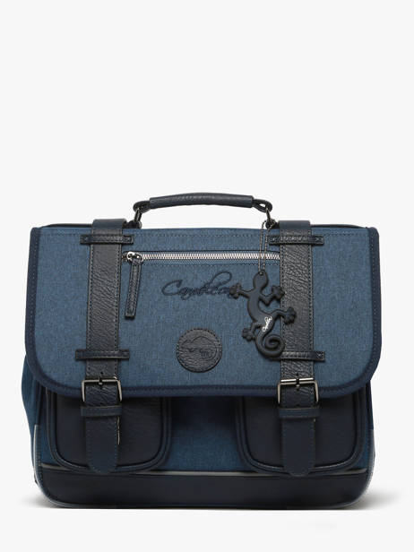 2-compartment Satchel Cameleon Blue vintage color CA146Q