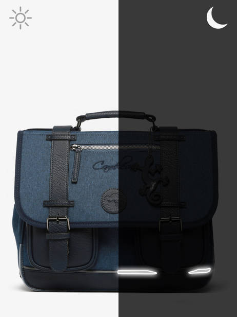 2-compartment Satchel Cameleon Blue vintage color CA146Q other view 7