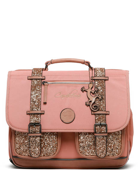 Satchel For Kids 2 Compartments Cameleon Pink vintage fantasy CA38 other view 6
