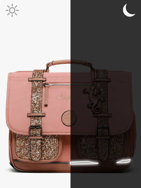 Cartable Enfant 3 Compartiments Cameleon Rose vintage fantasy CA41 vue secondaire 7