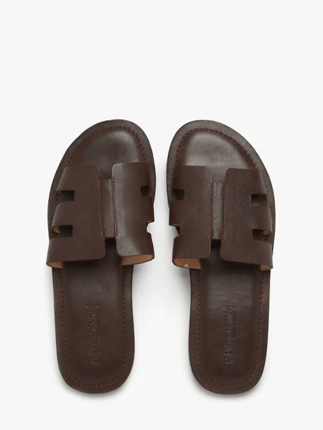 Slippers Emia In Leather Les tropeziennes Brown men EMIA other view 3