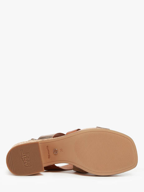 Heeled Sandals In Leather Tamaris Brown women 44 other view 4