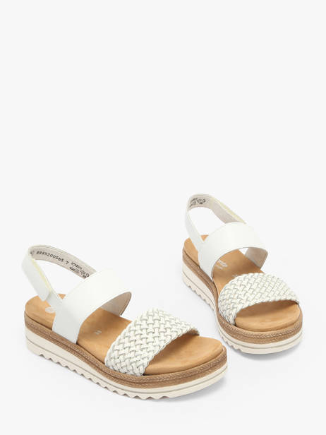 Platform Sandals In Leather Remonte White women 80 other view 1