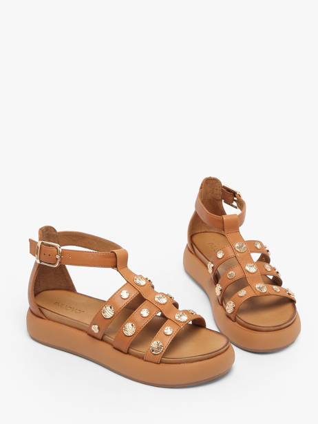 Sandals In Leather Inuovo Green women A96039 other view 1