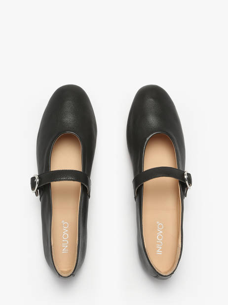 Ballerinas With Straps In Leather Inuovo Black women C11003 other view 4
